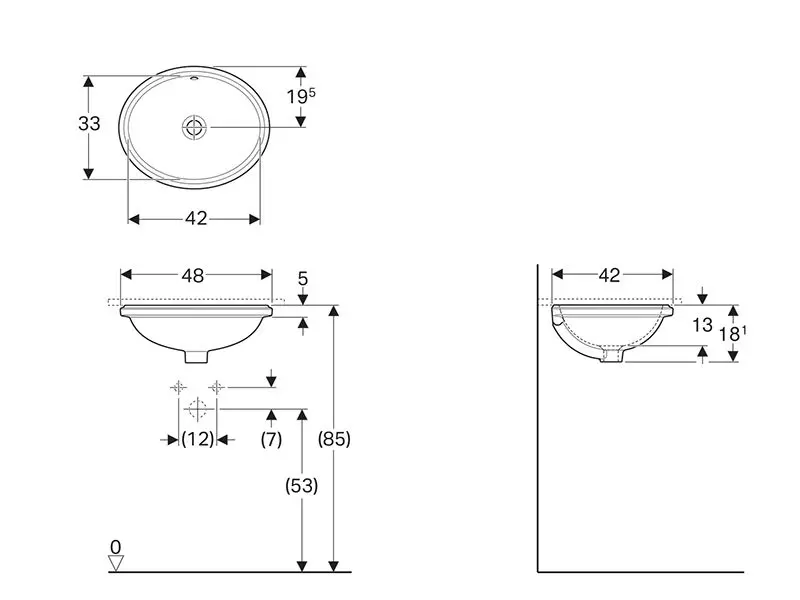 Geberit - VariForm - Mosdó - 500.748.01.2 – 2. kép