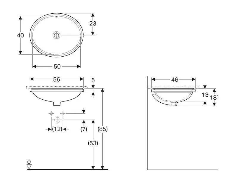 Geberit - VariForm - Mosdó - 500.752.01.2 – 2. kép