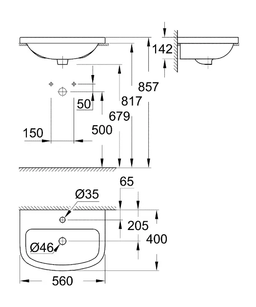 Grohe - Bau Ceramic - Mosdó - 39422000 – 2. kép