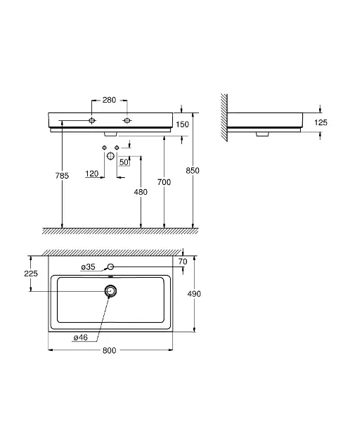 Grohe - Cube Ceramic - Mosdó - 3946900H – 2. kép