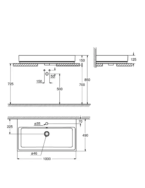 Grohe - Cube Ceramic - Mosdó - 3947500H – 2. kép