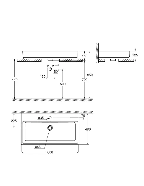 Grohe - Cube Ceramic - Mosdó - 3947600H – 2. kép