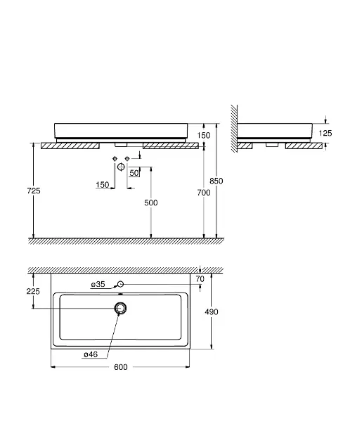 Grohe - Cube Ceramic - Mosdó - 3947700H – 2. kép