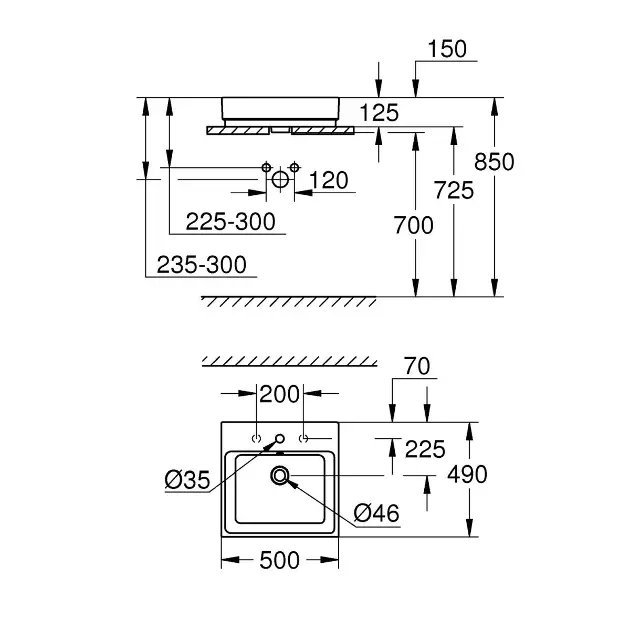 Grohe - Cube Ceramic - Mosdó - 3947800H – 2. kép