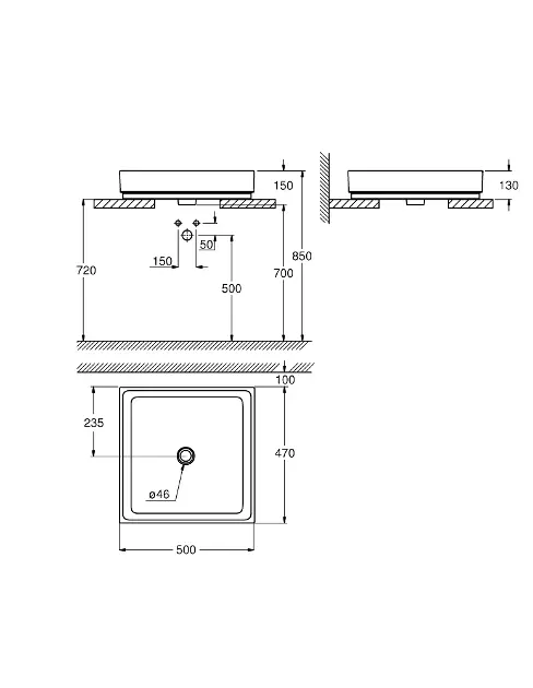 Grohe - Cube Ceramic - Mosdó - 3948100H – 2. kép