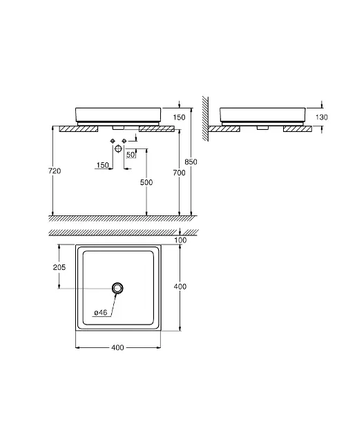 Grohe - Cube Ceramic - Mosdó - 3948200H – 2. kép