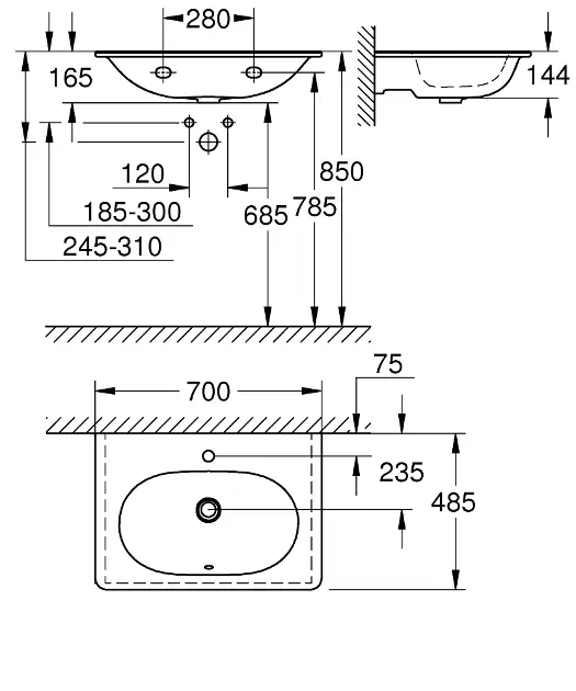 Grohe - Essence - Mosdó - 3956400H – 2. kép