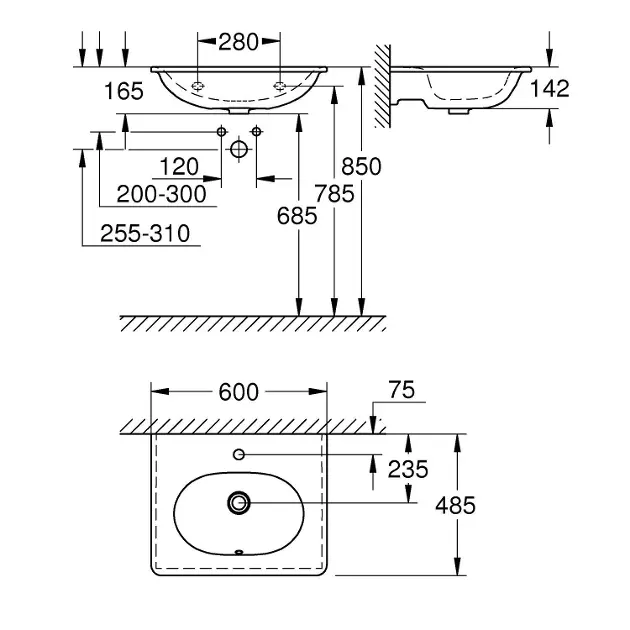Grohe - Essence - Mosdó - 3956500H – 2. kép
