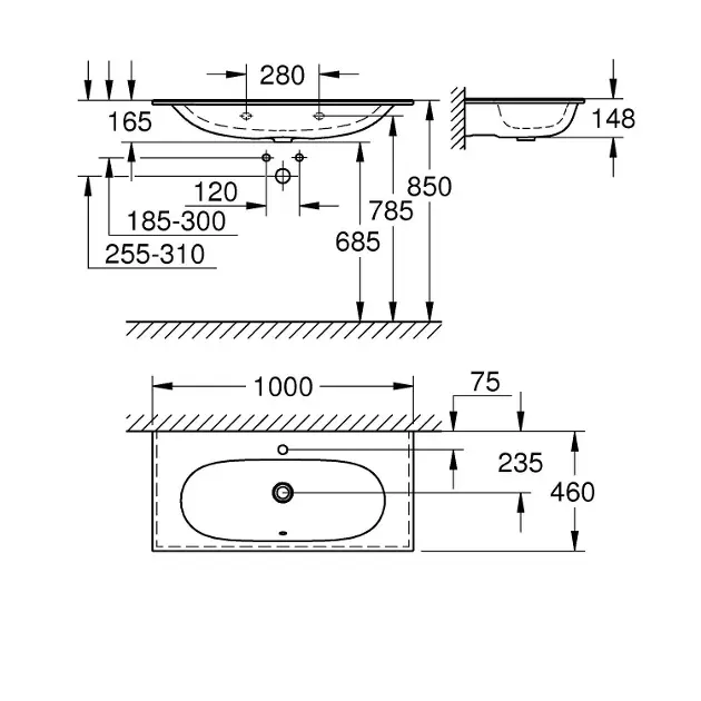 Grohe - Essence - Mosdó - 3956600H – 2. kép