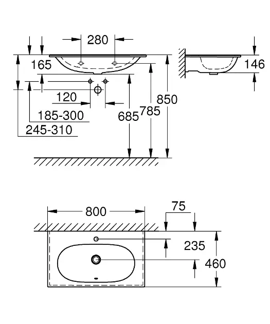 Grohe - Essence - Mosdó - 3956700H – 2. kép