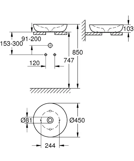 Grohe - Essence - Mosdó - 3960900H – 2. kép