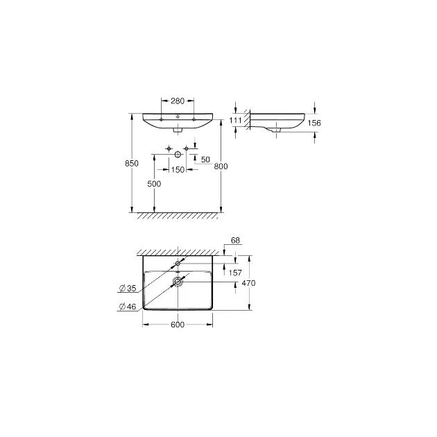 Grohe - Euro Ceramic - Mosdó - 102415SH00 – 2. kép