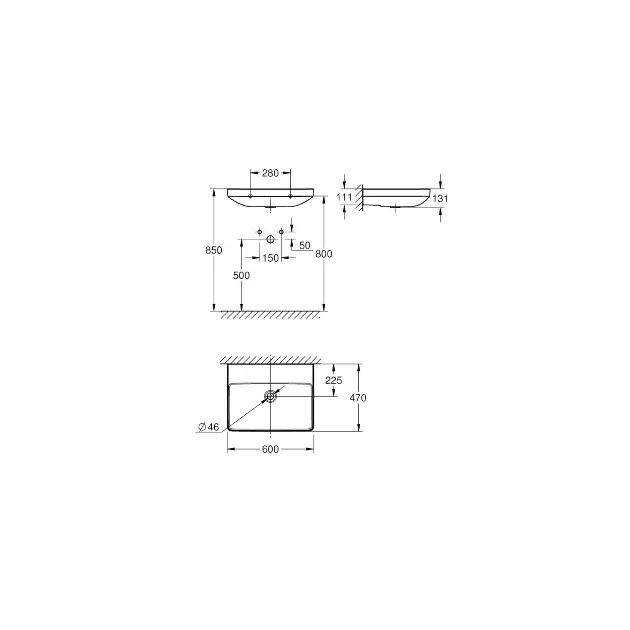 Grohe - Euro Ceramic - Mosdó - 102416SH00 – 2. kép