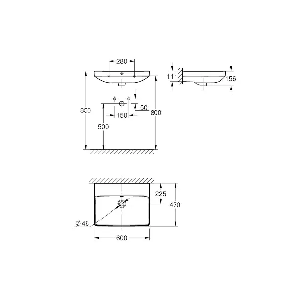 Grohe - Euro Ceramic - Mosdó - 102417SH00 – 2. kép