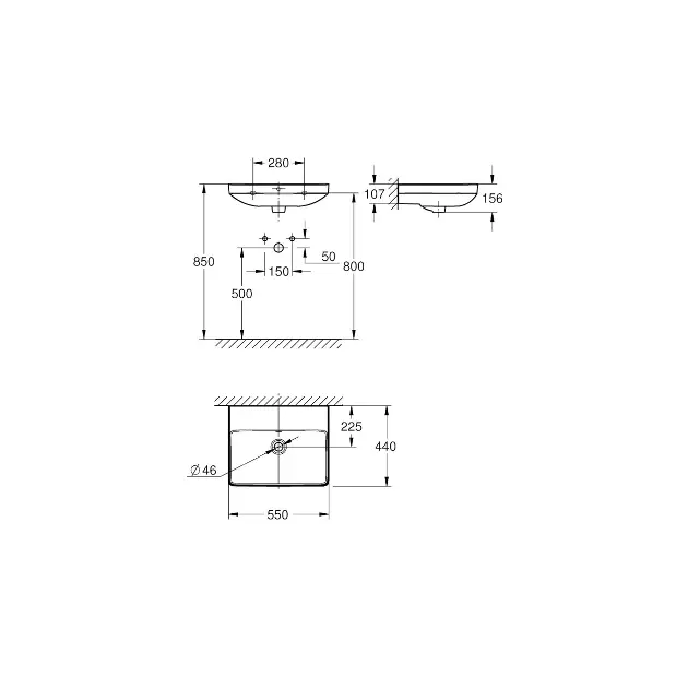 Grohe - Euro Ceramic - Mosdó - 102432SH00 – 2. kép