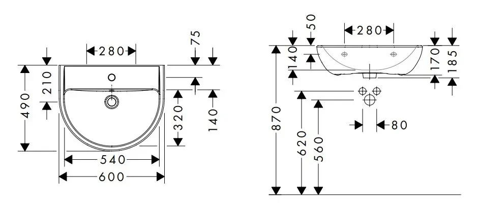 Hansgrohe - GladeLake S - Mosdó - 60102450 – 2. kép