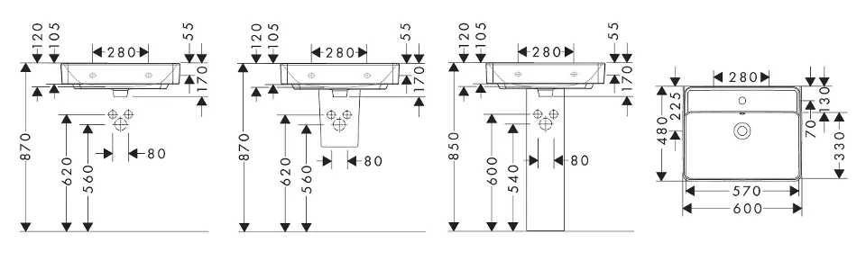 Hansgrohe - Xanuia Q - Mosdó - 60133450 – 2. kép