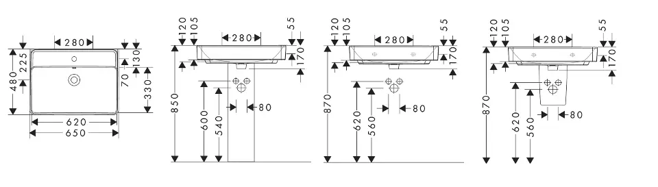 Hansgrohe - Xanuia Q - Mosdó - 60134450 – 2. kép
