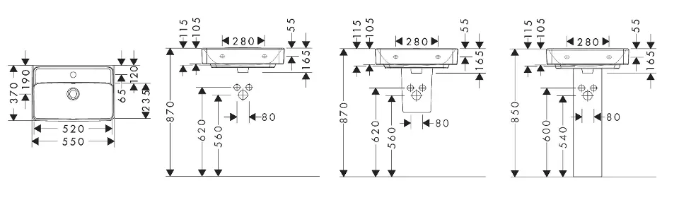 Hansgrohe - Xanuia Q - Mosdó - 60209450 – 2. kép