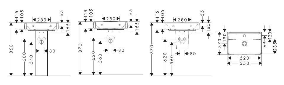 Hansgrohe - Xanuia Q - Mosdó - 60211450 – 2. kép