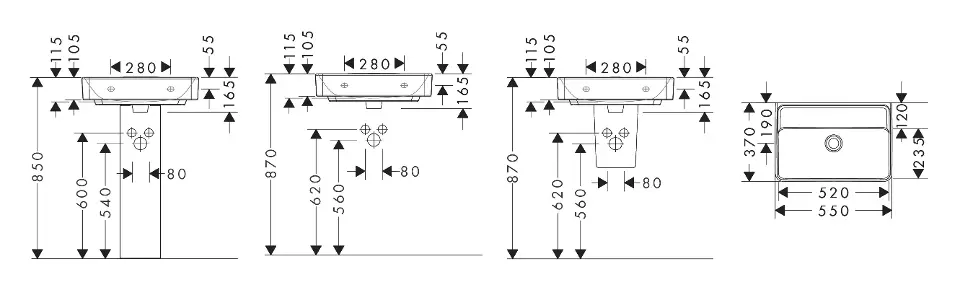 Hansgrohe - Xanuia Q - Mosdó - 60212450 – 2. kép