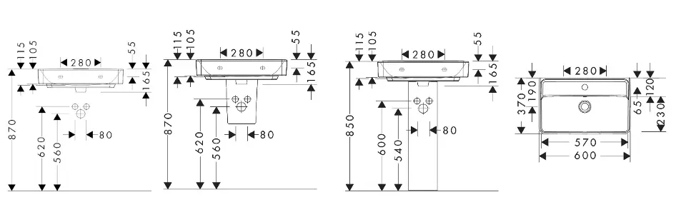 Hansgrohe - Xanuia Q - Mosdó - 60213450 – 2. kép