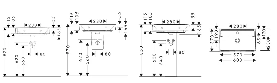 Hansgrohe - Xanuia Q - Mosdó - 60215450 – 2. kép
