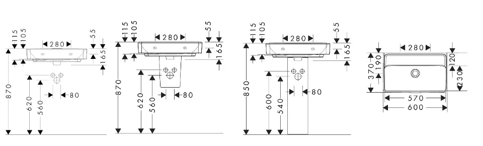 Hansgrohe - Xanuia Q - Mosdó - 60216450 – 2. kép