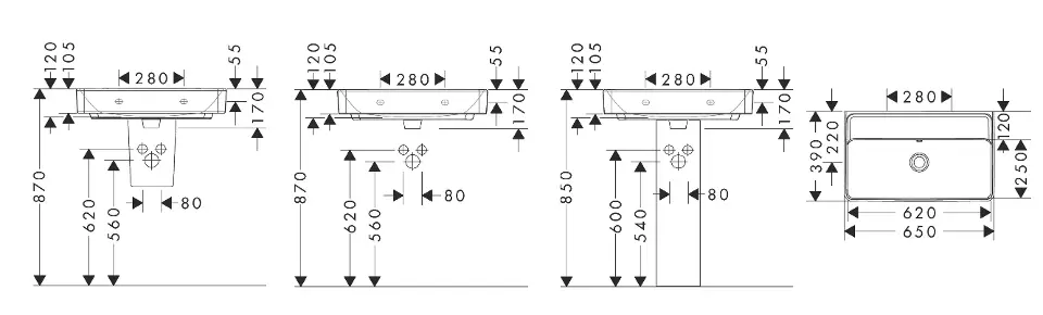 Hansgrohe - Xanuia Q - Mosdó - 60218450 – 2. kép