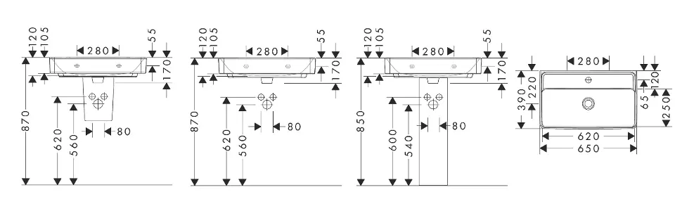 Hansgrohe - Xanuia Q - Mosdó - 60219450 – 2. kép