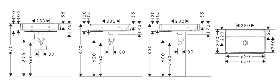 Hansgrohe - Xanuia Q - Mosdó - 60220450 – 2. kép