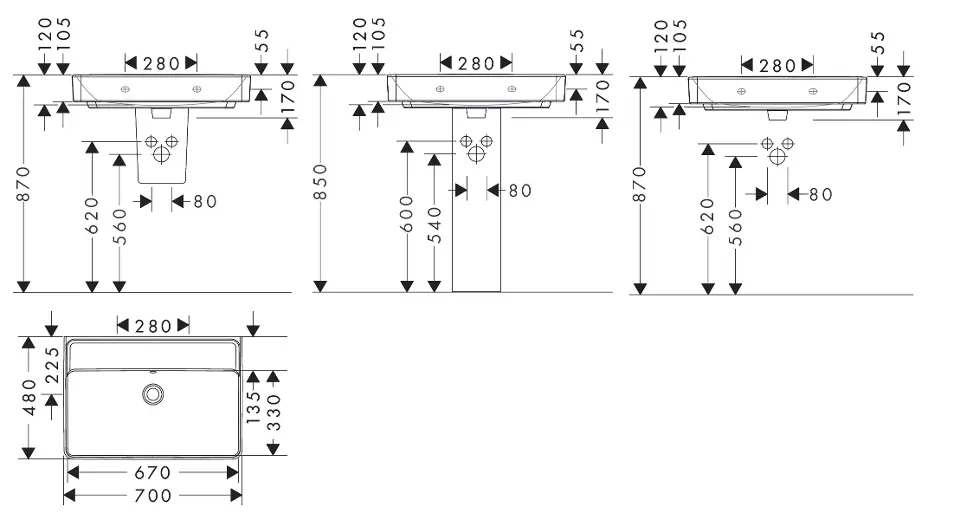 Hansgrohe - Xanuia Q - Mosdó - 60222450 – 2. kép