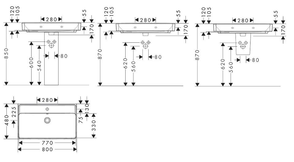 Hansgrohe - Xanuia Q - Mosdó - 60225450 – 2. kép