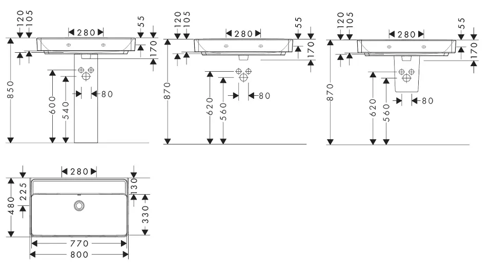 Hansgrohe - Xanuia Q - Mosdó - 60226450 – 2. kép