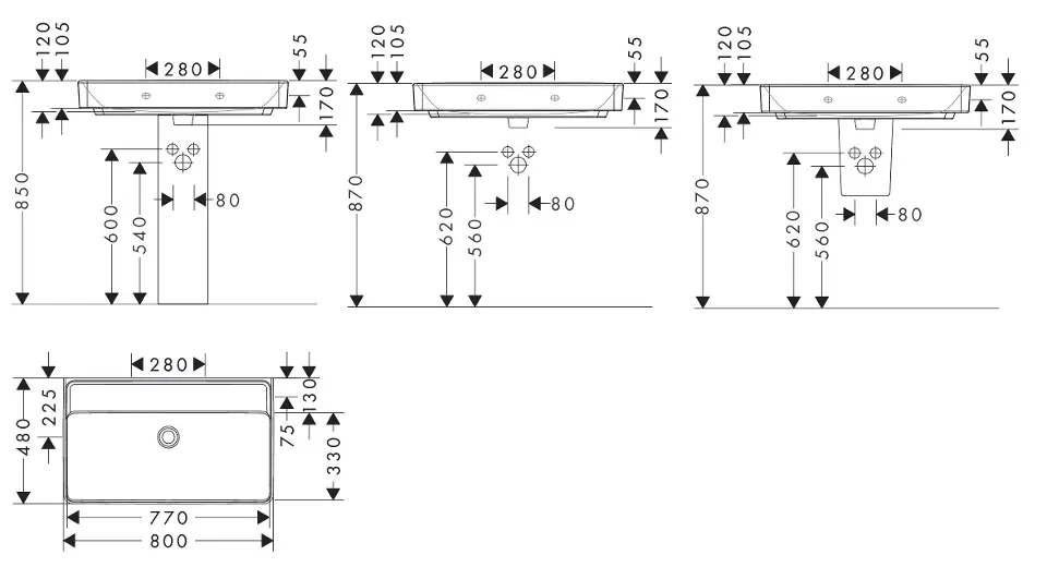 Hansgrohe - Xanuia Q - Mosdó - 60228450 – 2. kép