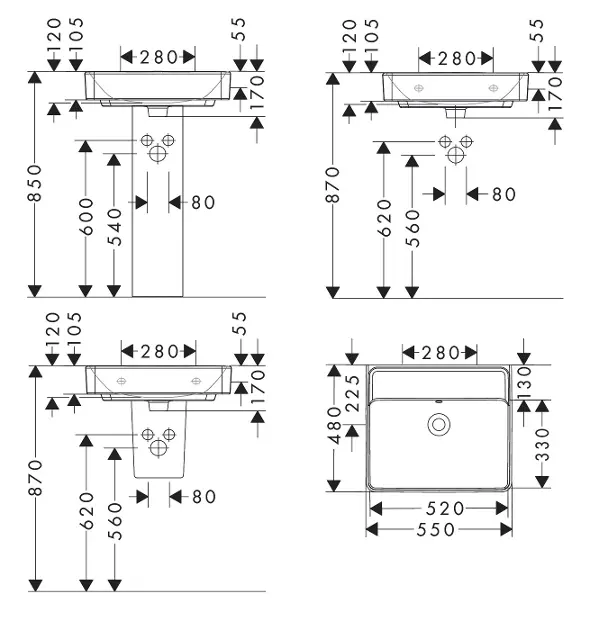 Hansgrohe - Xanuia Q - Mosdó - 60235450 – 2. kép