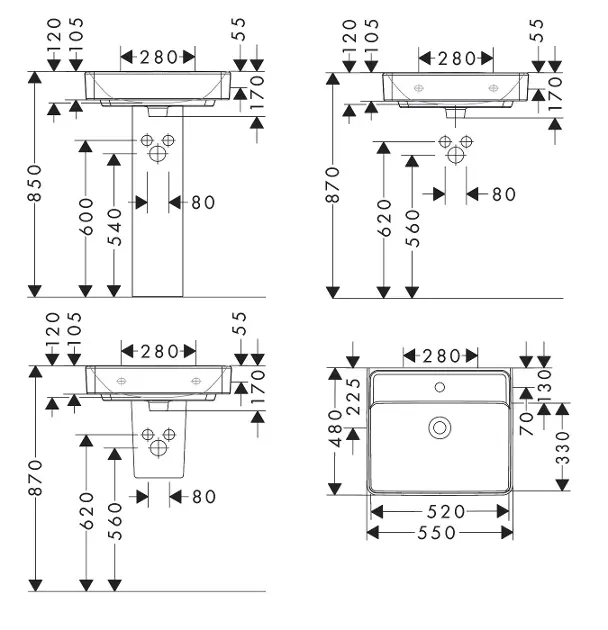 Hansgrohe - Xanuia Q - Mosdó - 60236450 – 2. kép