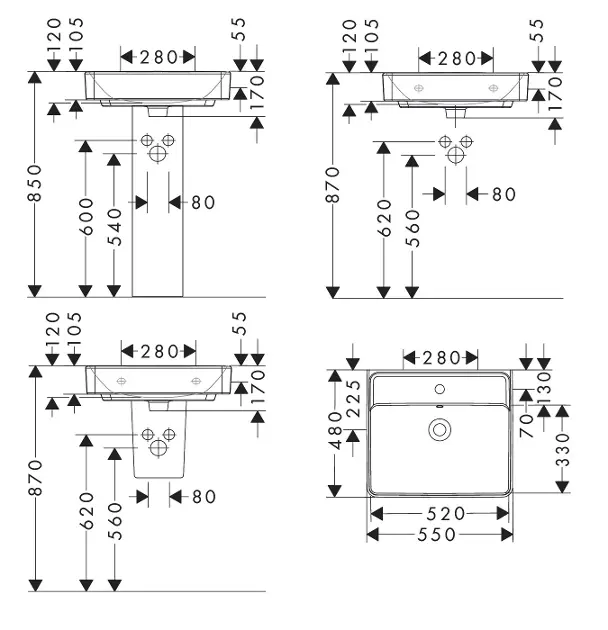 Hansgrohe - Xanuia Q - Mosdó - 60238450 – 2. kép