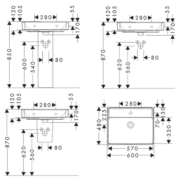 Hansgrohe - Xanuia Q - Mosdó - 60241450 – 2. kép