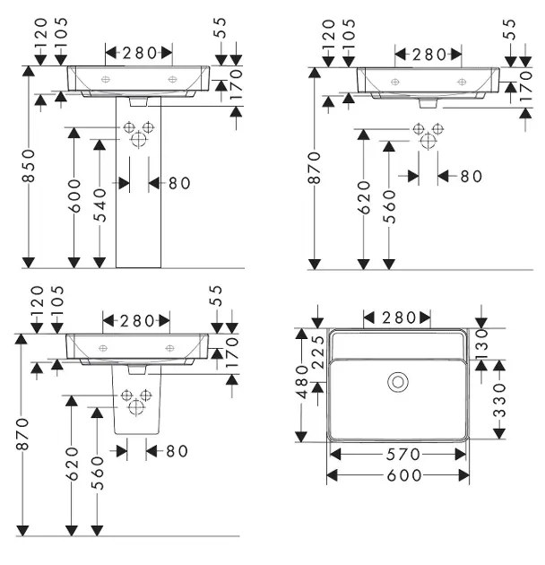 Hansgrohe - Xanuia Q - Mosdó - 60242450 – 2. kép