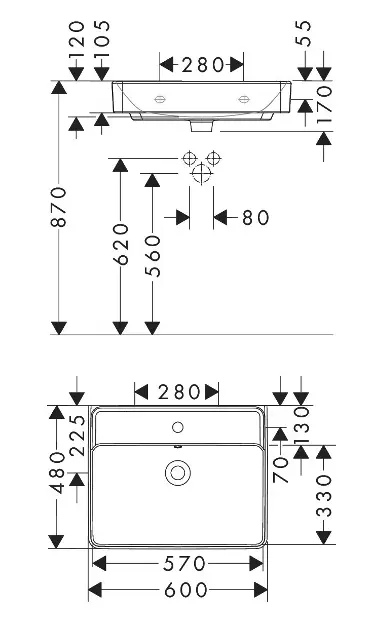 Hansgrohe - Xanuia Q - Mosdó - 60243450 – 2. kép