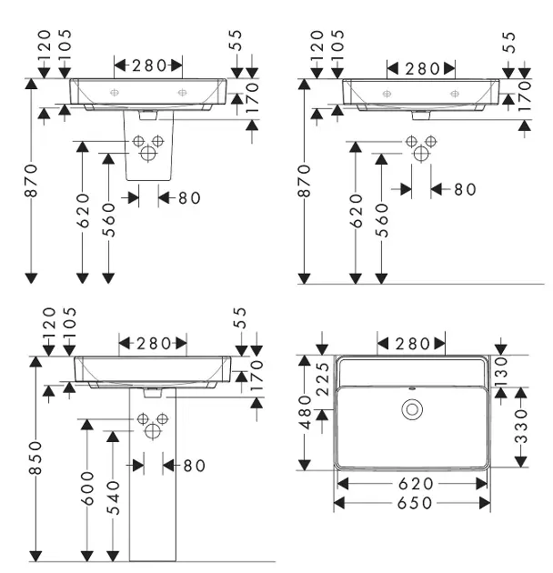 Hansgrohe - Xanuia Q - Mosdó - 60245450 – 2. kép