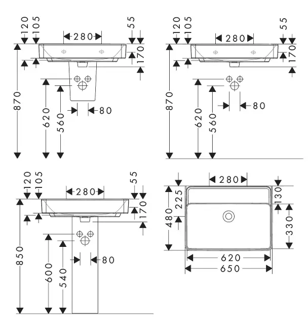Hansgrohe - Xanuia Q - Mosdó - 60247450 – 2. kép