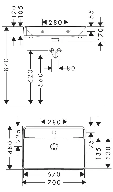 Hansgrohe - Xanuia Q - Mosdó - 60248450 – 2. kép