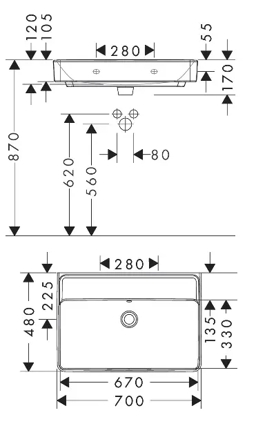 Hansgrohe - Xanuia Q - Mosdó - 60249450 – 2. kép