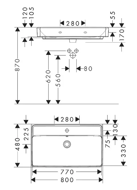 Hansgrohe - Xanuia Q - Mosdó - 60250450 – 2. kép