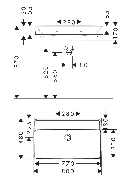 Hansgrohe - Xanuia Q - Mosdó - 60251450 – 2. kép
