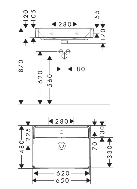 Hansgrohe - Xanuia Q - Mosdó - 60252450 – 2. kép