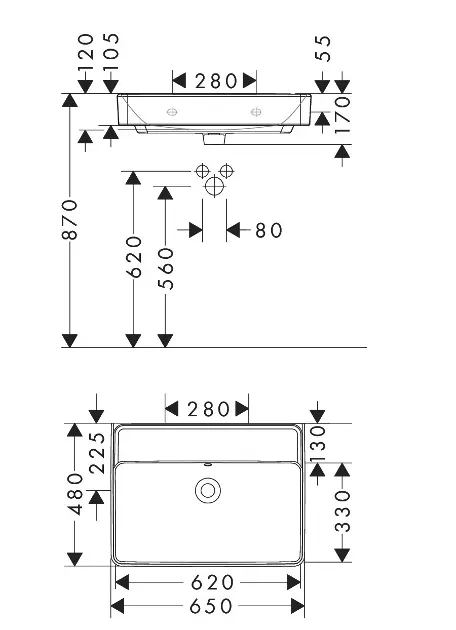 Hansgrohe - Xanuia Q - Mosdó - 60254450 – 2. kép