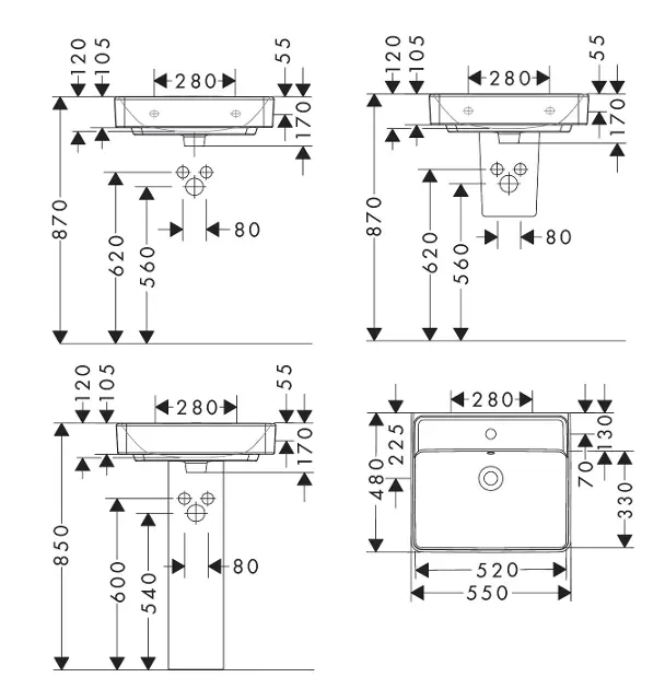 Hansgrohe - Xanuia Q - Mosdó - 61009450 – 2. kép